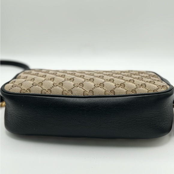 Gucci Monogram Matelasse Diagonal Small GG Marmont Chain Shoulder Bag Beige - Picture 9 of 16